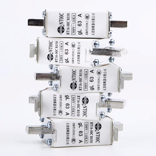 Користувальницькі оптові низьковольтні NT00C AC Fuse Link Knife Little Blade з високою розривною здатністю, мідь 100 A CE